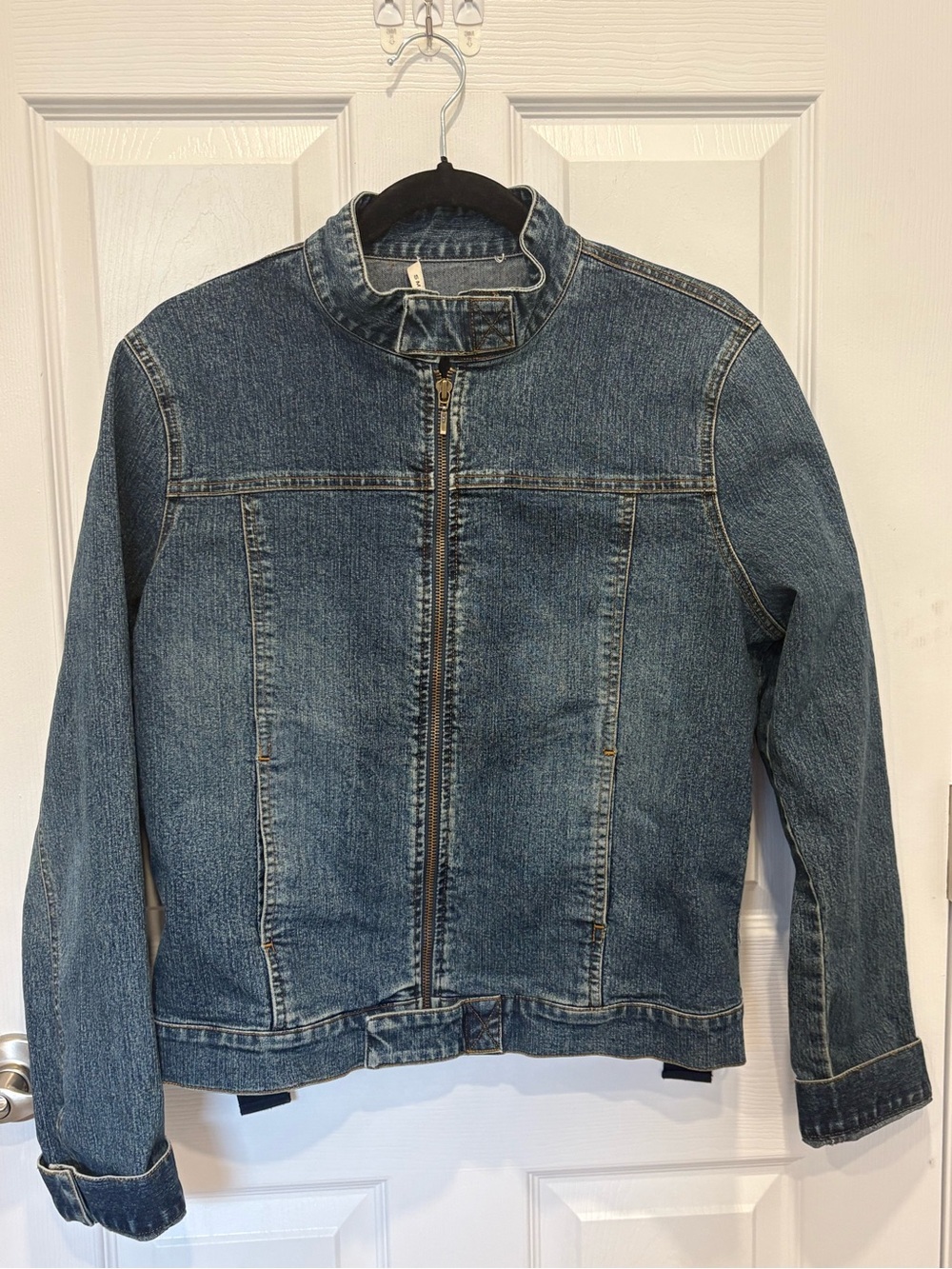 Vintage Smart Set Indigo Denim Zip-Up Bomber Jacket #1115